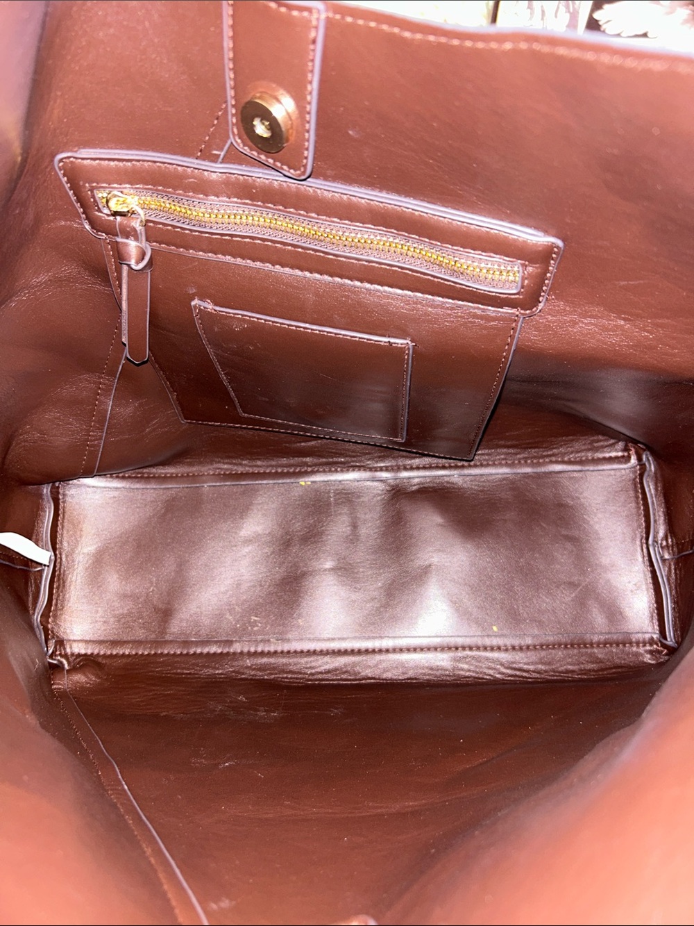 Soft Suede Hobo Bag in Deep Brown Shoulder Tote - Picture 13 of 16